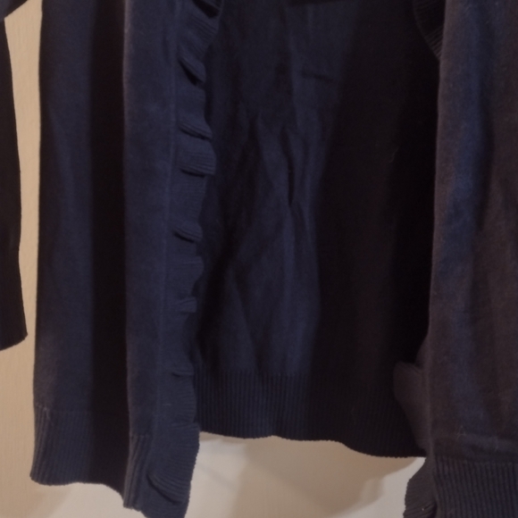 Girls Ruffled Open Front Cardigan - Picture 3 of 6